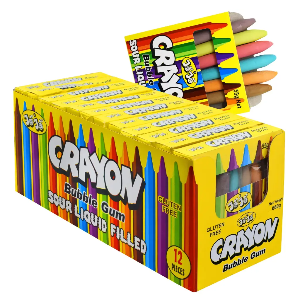 Crayon bubble gum 
