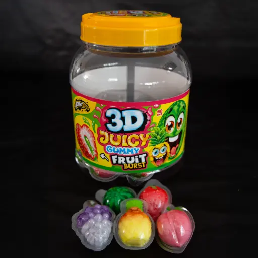 3D Juicy gummy fruit à l'unité