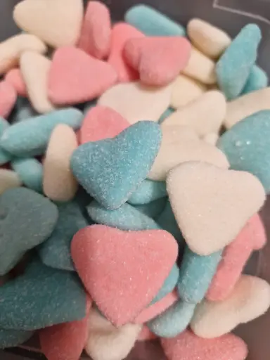 Cœur mix bleu blanc rose 