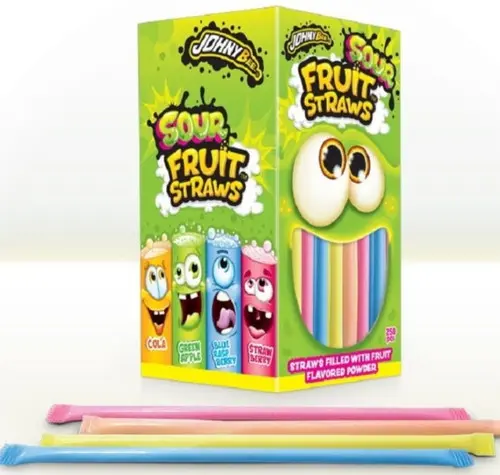 Sour fruit straws mini 4 unités 